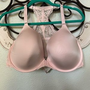 Torrid racerback beige bra with front clasp 38DDD